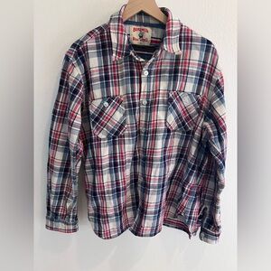 Birdwell Red and Blue Plaid Button Down Shirt